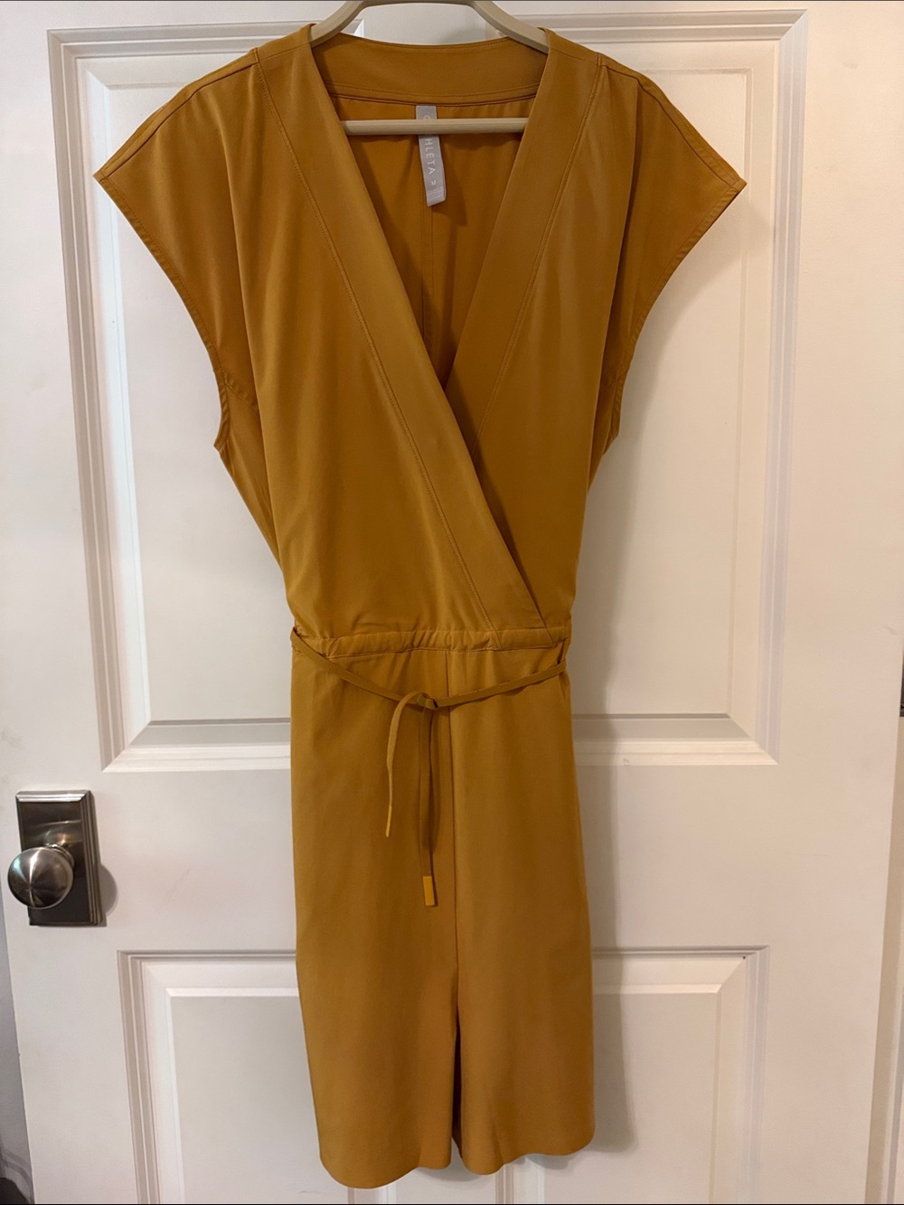 Athleta Mustard Yellow Mini Shorts Romper